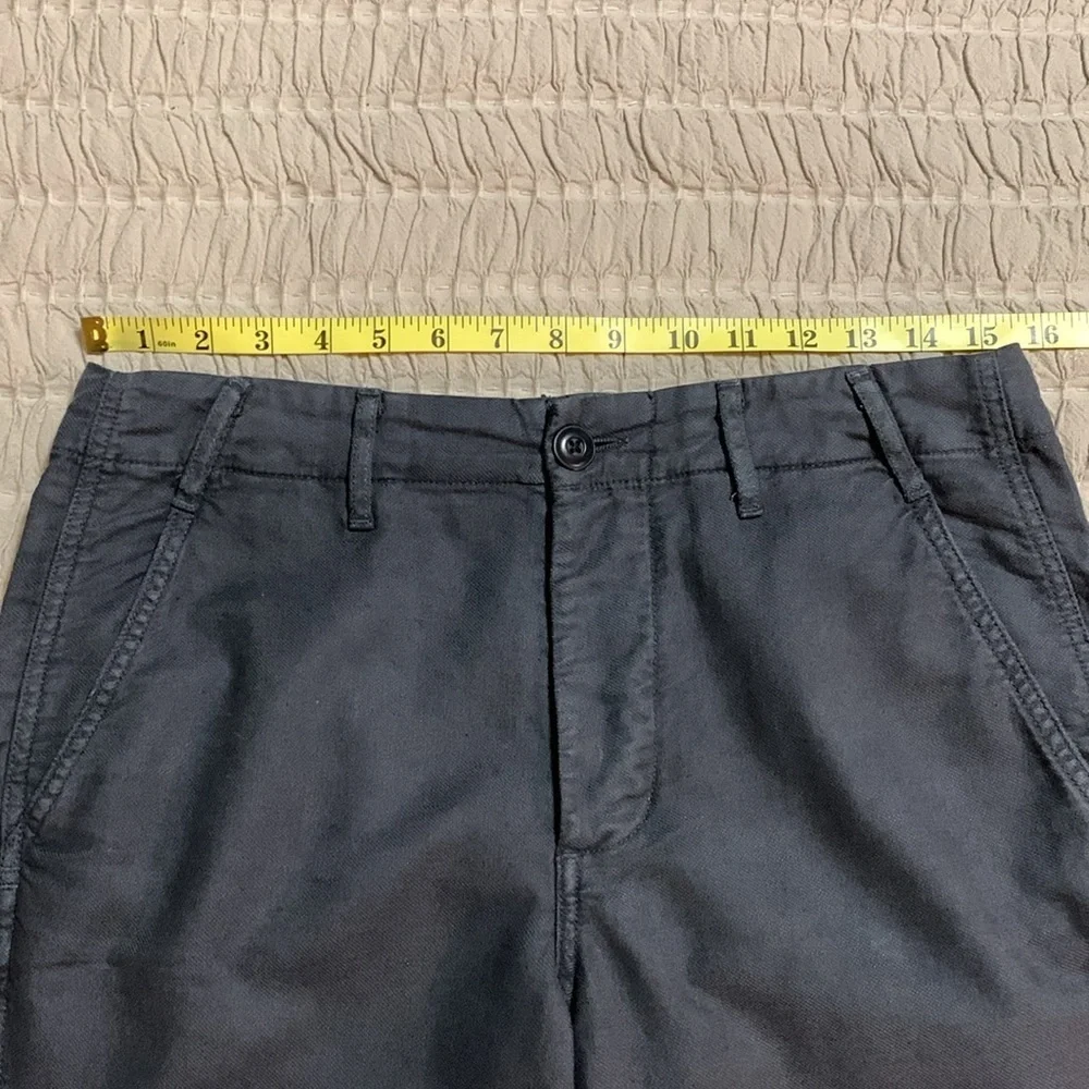 THE GREAT. Women Fly Button Dark Grey Straight Leg Casual Pants SZ26 USA